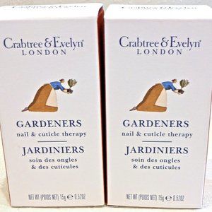 Crabtree & Evelyn GARDENERS Nail & Cuticle Therapy .52 oz X 2 TUBES